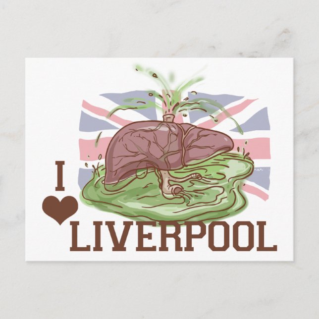 I Liebe Liverpool Spaß Postkarte (Vorderseite)
