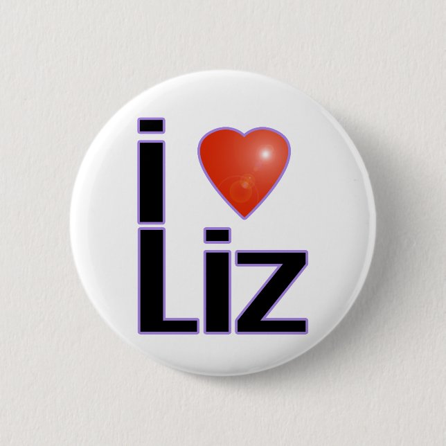 I Liebe Liz Button (Vorderseite)