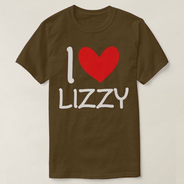 I Liebe Lizzy Name Personalisiert Girl BESTE FREUN T-Shirt (Design vorne)