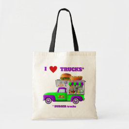 I Liebe LKW (Burger Trucks) Tote Tasche