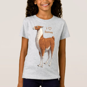 I Liebe Llamas Brown & White Llama T-Shirt