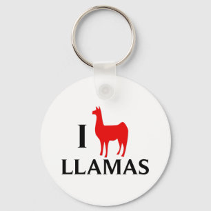 I Liebe Llamas Schlüsselanhänger