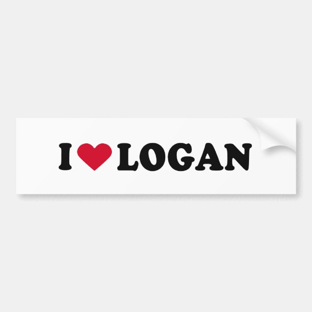 I LIEBE LOGAN AUTOAUFKLEBER (Vorne)