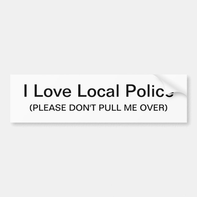 I Liebe-lokale Polizei-Aufkleber Autoaufkleber (Vorne)