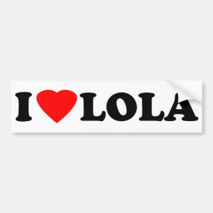 I Liebe Lola Autoaufkleber
