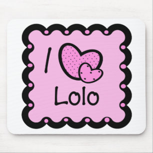 I Liebe Lolo niedlicher T - Shirt Mousepad