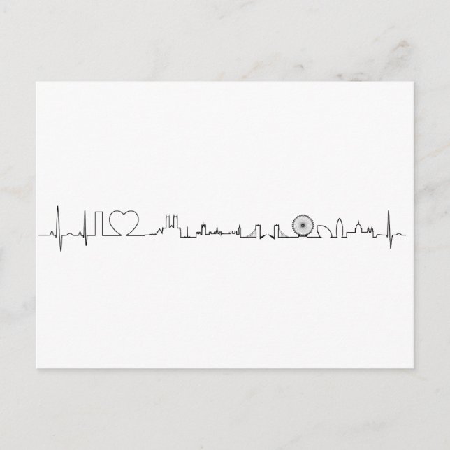 I Liebe London (außergewöhnlicher ecg-Stil) Souven Postkarte (Vorderseite)
