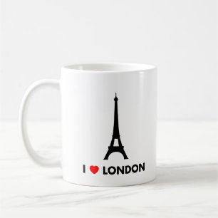I Liebe London - Eiffel-Turm-Tasse Tasse