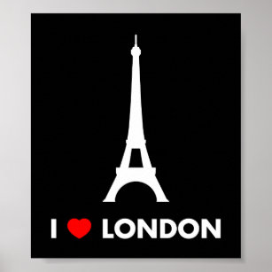 I Liebe London - Eiffelturmplakat Poster