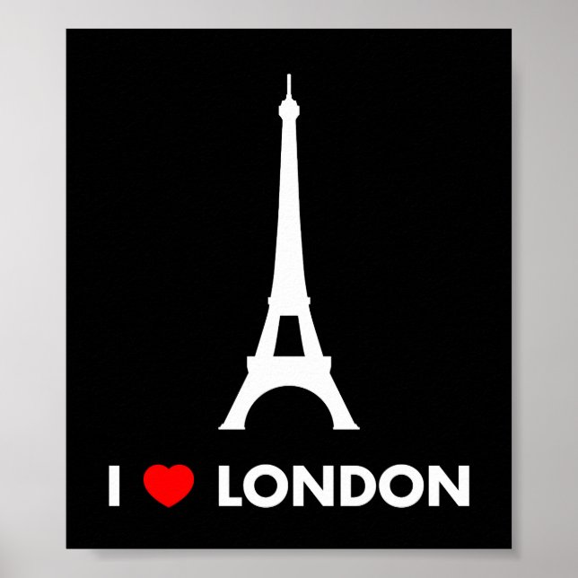 I Liebe London - Eiffelturmplakat Poster (Vorne)