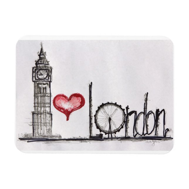 I Liebe London Magnet (Horizontal)