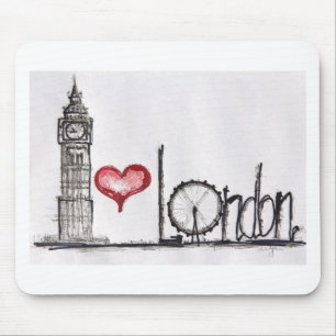 I Liebe London Mousepad
