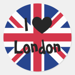 I Liebe London Runder Aufkleber