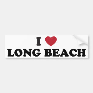 I Liebe Long Beach Kalifornien Autoaufkleber