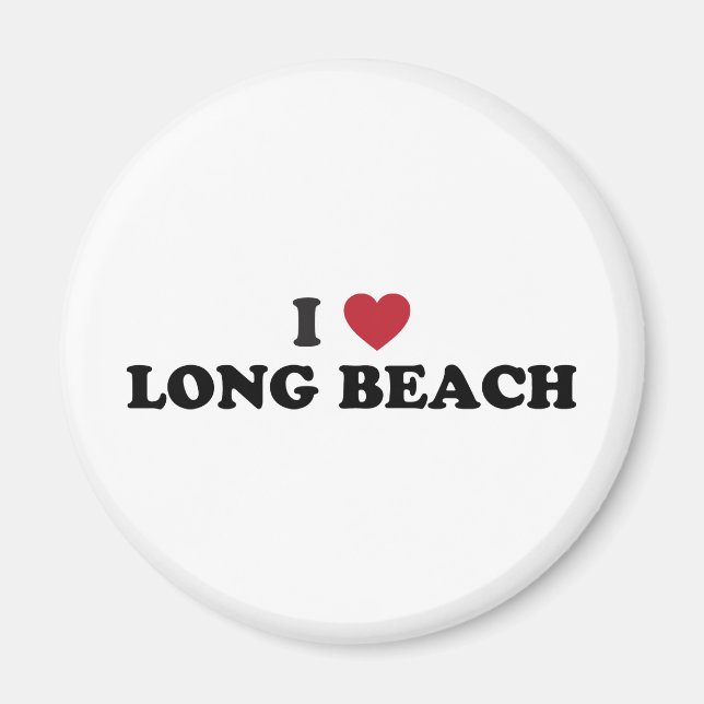 I Liebe Long Beach Kalifornien Magnet (Vorne)