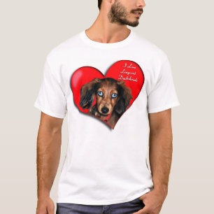 I Liebe Longcoat Dackeln T-Shirt