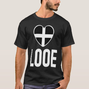 I Liebe Looe Cornwall Flag Herz Saint Piran Cornis T-Shirt