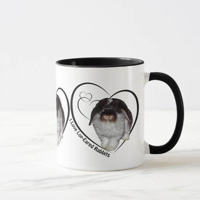 I Liebe Lop-Eared Kanbits Tasse (Rechts)