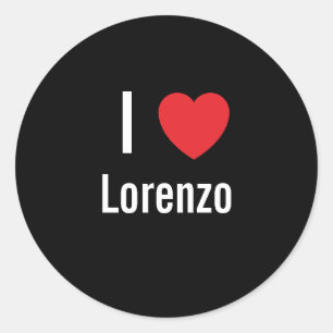 I Liebe Lorenzo Runder Aufkleber
