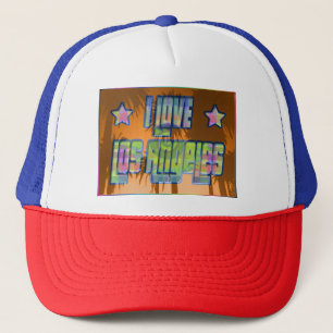 I LIEBE Los Angeles Beautiful Orange Sunset Hat Truckerkappe