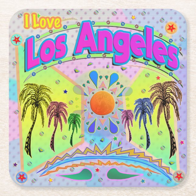 I LIEBE Los Angeles Calm Desire Untersetzer (Vorderseite)