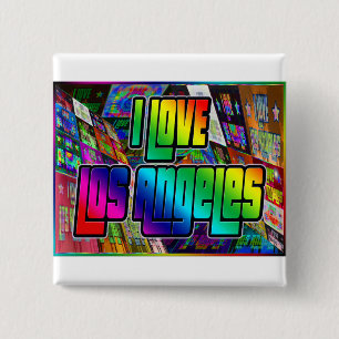 I LIEBE Los Angeles Drehung Button