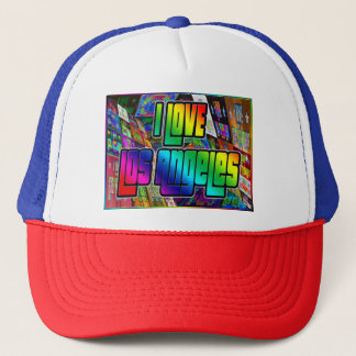 I LIEBE Los Angeles Drehung Hat Truckerkappe