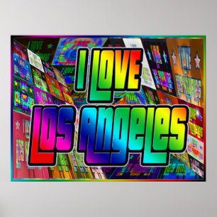 I LIEBE Los Angeles Drehung Poster