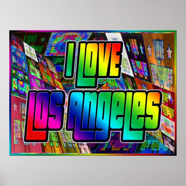 I LIEBE Los Angeles Drehung Poster (Vorne)