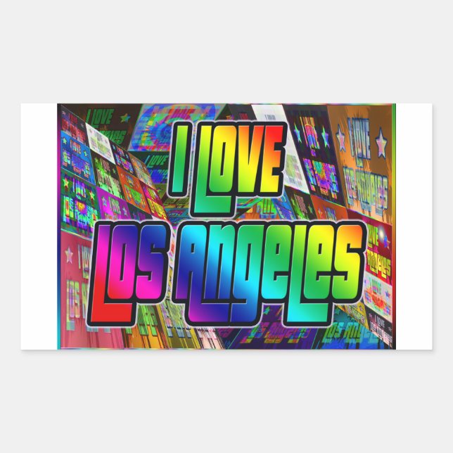 I LIEBE Los Angeles Drehung Sticker (Vorderseite)