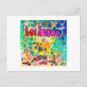 I LIEBE Los Angeles Epoch Hour Post Card Postkarte