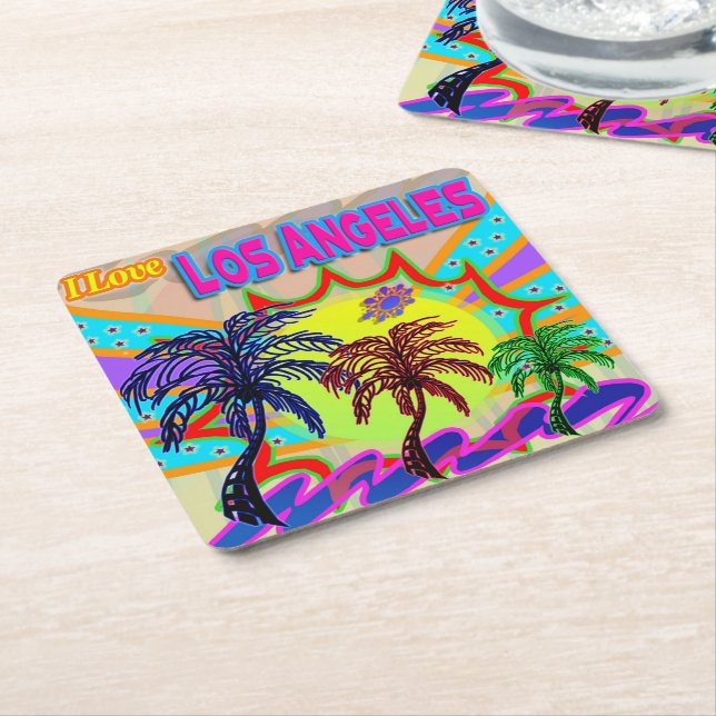 I LIEBE Los Angeles Ewiger Untersetzer (angewinkelt)