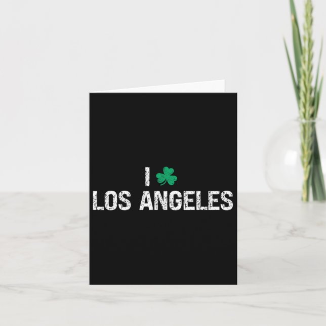 I Liebe Los Angeles Kleeblatt Clover St Patrick's  Karte (Vorderseite)