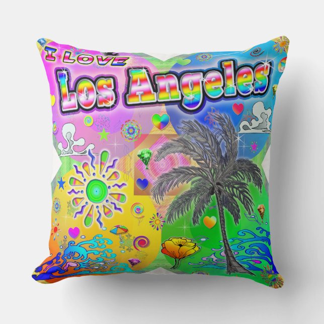I LIEBE Los Angeles Quadro Seasons Pillow Kissen (Vorderseite)