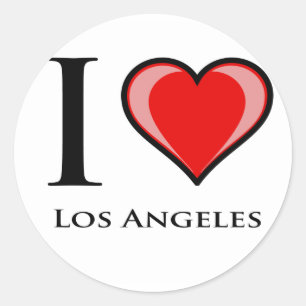 I Liebe Los Angeles Runder Aufkleber