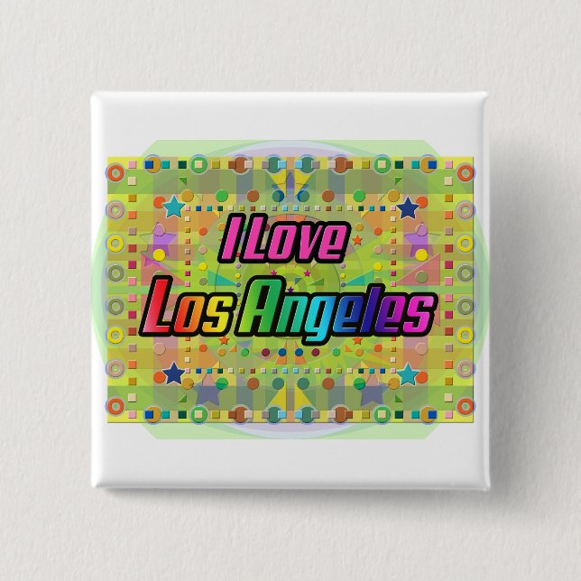 I Liebe Los Angeles Smile Bright-Taste Button (Vorderseite)