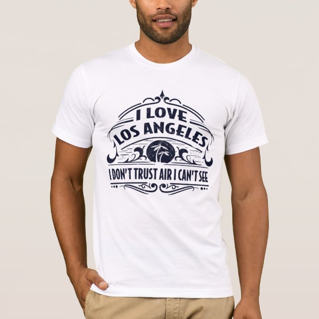 I Liebe Los Angeles Smog T-Shirt (Vorderseite)