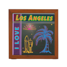 "I LIEBE Los Angeles" Sun Palm&Surfer DeskOrganise