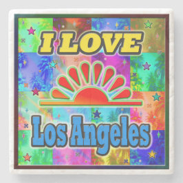 I LIEBE Los Angeles Sun & Palms Untersetzer
