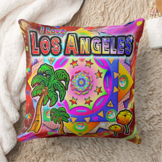 I LIEBE Los Angeles Tropical Friends Pillow Kissen