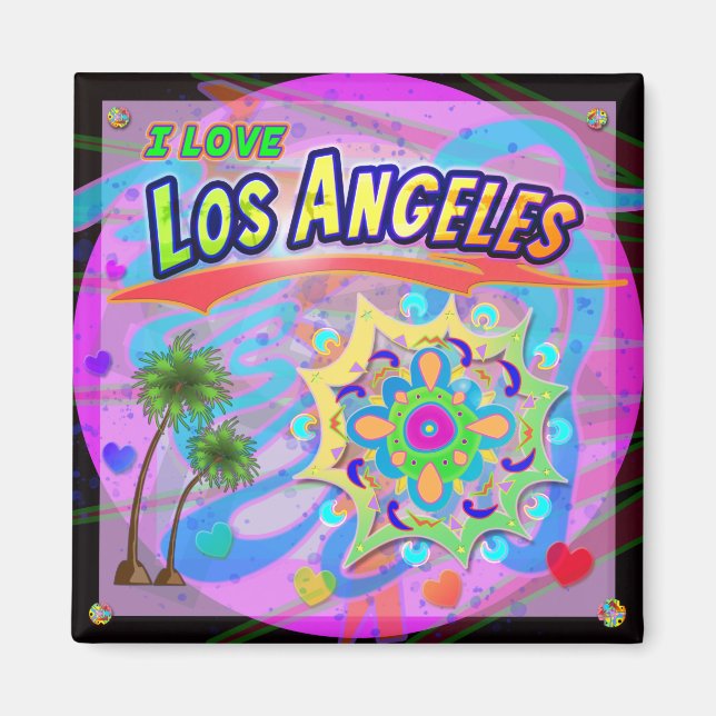 I LIEBE Los Angeles True Progress Magnet (Vorne)