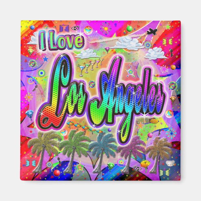 I LIEBE Los Angeles Vista Express Magnet (Vorne)
