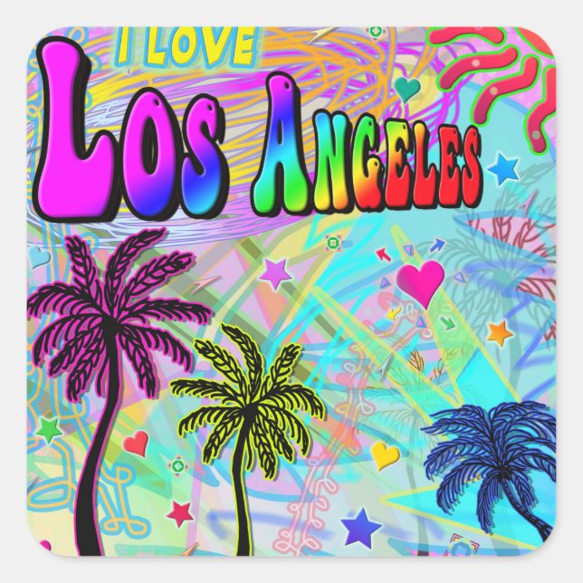 I LIEBE Los Angeles Vivid Romance Sticker (Vorderseite)