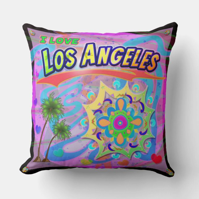 I LIEBE Los Angeles Wahres Progress Pillow Kissen (Vorderseite)