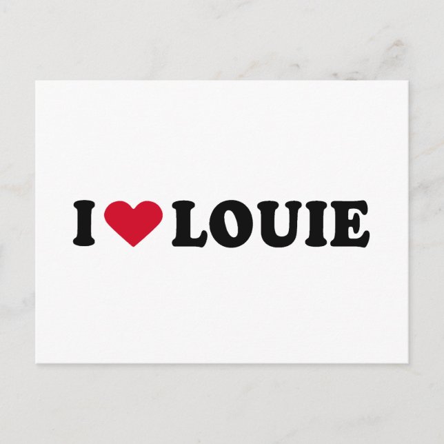 I LIEBE LOUIE POSTKARTE (Vorderseite)