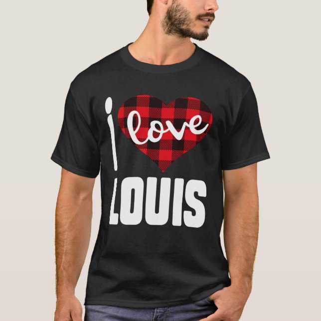 I Liebe Louis Valentine's Day for Her Women Girls T-Shirt (Vorderseite)