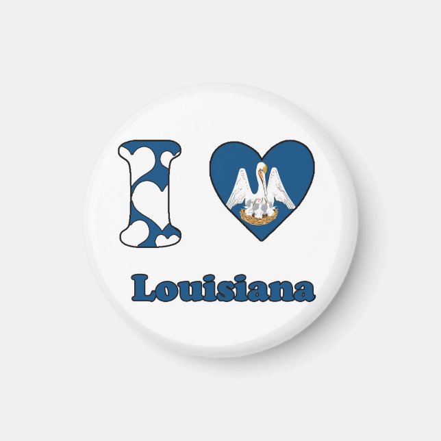 I Liebe Louisiana Magnet (Vorne)