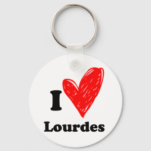 I Liebe Lourdes Schlüsselanhänger
