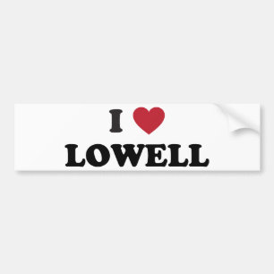 I Liebe Lowell Massachusetts Autoaufkleber
