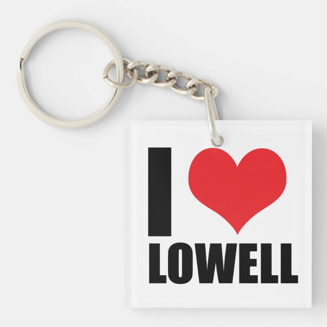 I Liebe Lowell Schlüsselanhänger (Vorderseite)